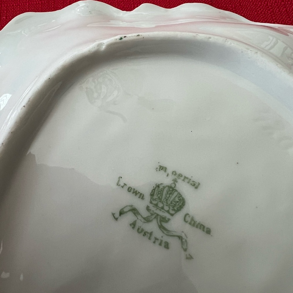 VTG floral design imperial crown, China, Austria, mayonnaise dish and plate - Picture 6 of 6